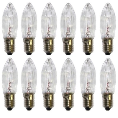 12 Piezas 34V 3W E10 Vela Punta Bombillas para Arco Flotante Luces 3300K 34V AC - Imagen 1 de 3