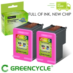 65XL 2PK 65XL N9K03AN Kolorowy wkład atramentowy z nowym chipem DO HP DeskJet 3755 3758 - Zdjęcie 1 z 10