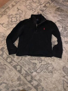 Boys Polo Ralph Lauren 1/4 Zip Up Sweater - Size 4T - No Stains - Picture 1 of 3
