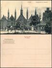 Ansichtskarte L&#252;beck Geibelplatz, Litfasss&#228;ule, Kiosk 1909