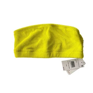 Fascia nuova con etichetta Good American Crinkle Basic gialla elettrica taglia 00/0 - Foto 1 di 3