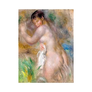Renoir, Bather, Nude, 1890, Lustre Canvas Print, 12" x 16" - Picture 1 of 10