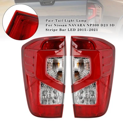 Par de luces traseras para Nissan NAVARA NP300 D23 3D barra a rayas LED 2015-202 Foto 1 de 4