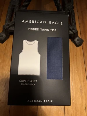 Camiseta sin mangas American Eagle Outfitters-Talla XXL-SUAVE para hombre-Acanalada-AZUL NUEVA EN CAJA Foto 1 de 4
