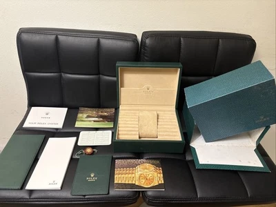 Auténtico Rolex Vintage Día-Fecha Presidente Caja Estuche Juego Completo Etiquetas Pasaporte Libros Foto 1 de 4