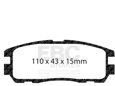Juego de pastillas de freno traseras para Isuzu Trooper 1992-2002 EBC 63289XBNJ 1993 1994 1995 1996 Foto 1 de 4