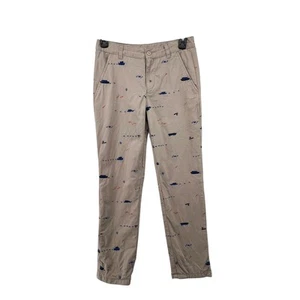 Hanna Andersson Size 140 US 10 Pants Embroidered Sea Ocean Octopus Ships Fish - Picture 1 of 4