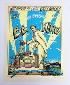 EMEK BB KING 1994 SILKSCREEN ROCK CONCERT POSTER SIGNED - Picture 1 of 1