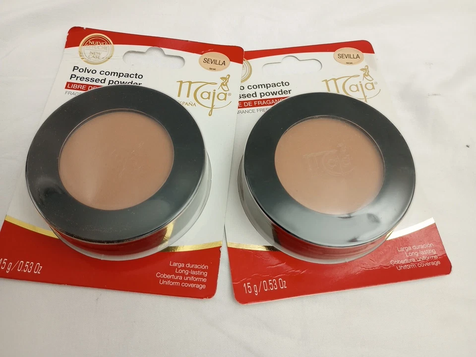 Maja Sevilla Pressed Powder, Mirror and Tassel Compartment  0.53 OZ SET OF 2 - Image 1 of 4
