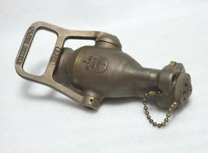 Akron 2069 4AN Navy 1 1/2" Solid Brass Fog Nozzle Fire Hose Industrial Military - Picture 1 of 11
