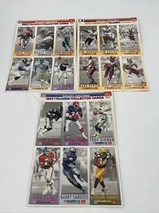 1993 McDonalds NFL GameDay Collector Football Cards Complete Set 3 Uncut Sheets - Picture 1 of 8