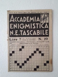 Accademia Enigmistica N. E Tascabile n.19 marzo 1946 - Picture 1 of 1