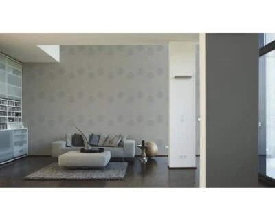 A.S. CRÉATION €0,56 qm 1 Ro. AS Creation Vlies 93792-1 grau floral modern Streifen Struktur