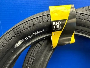 Neumáticos BMX GT 20" 20x2.35" y 20x2.2 Traseros 110 psi - NEGRO FLANCO 1-(PAR) - Imagen 1 de 3
