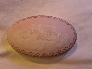 7" Antique "PATE-SUR-PATE CHERUBS" Camille Tharaud LIMOGES Porcelain Trinket Box - Picture 1 of 6