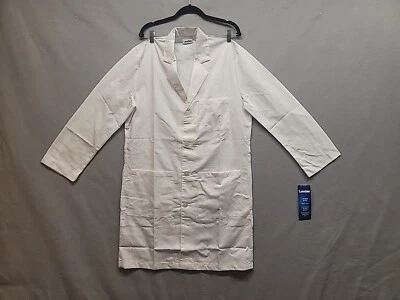 Landau Classic White Long Lab Coat Size Small New With Tags - Image 1 of 4