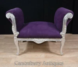 French Silver Gilt Stool Window Seat Louis XVI - Picture 1 of 7