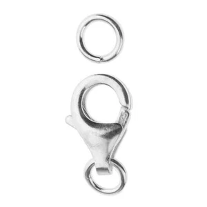 Sterling Silver Lobster Clasp Claw W/ Ring DIY Jewelry Finding 11mm - Picture 1 of 9