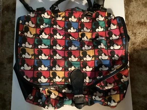 Disney Mickey & Co Honey Fashions LTD Shoulder Diaper Tote Bag USED Mouse Heads - Picture 1 of 10