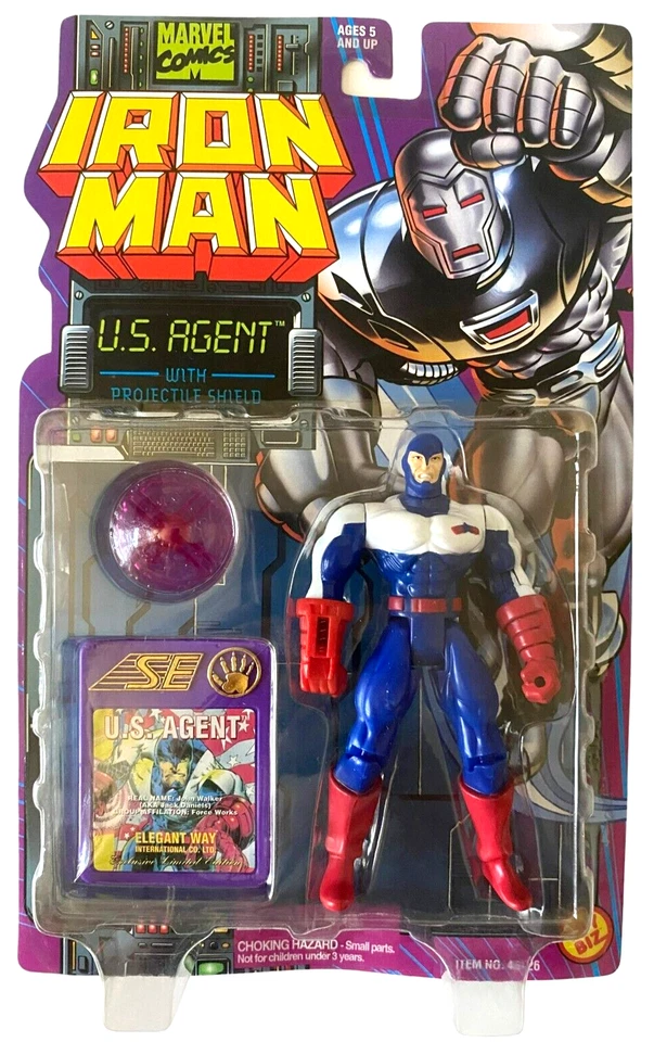 Figura de acción Iron Man serie animada agente de Estados Unidos vintage 1996 NUEVA U.S. Toybiz Foto 1 de 2