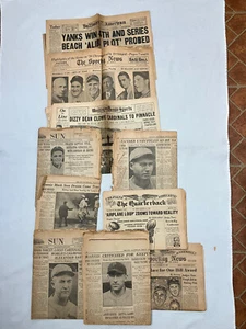 Lot of 10 Newspapers, Articles 1925-58 Sporting News  SUN Dizzy Dean BABE RUTH - Picture 1 of 17