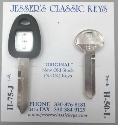 Juego de llaves originales raras Lincoln 1997 edición joya NOS '97 Foto 1 de 4