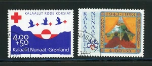 Greenland Used Complete Set #B17-B18 Red Cross & Boy Scouts Stamps - Picture 1 of 1