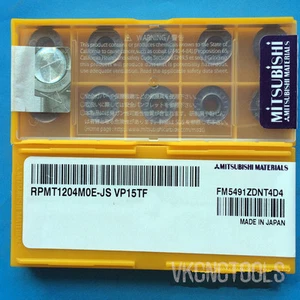 10Pcs MITSUBISHI RPMT1204MOE-JS VP15TF Carbide Inserts R6 for Indexable Endmills - Imagen 1 de 5