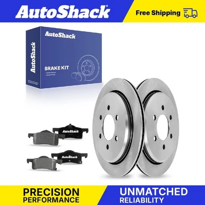 Rear Brake Rotors Ceramic Pads for Lincoln Navigator Ford Expedition 5.4L Foto 1 de 4