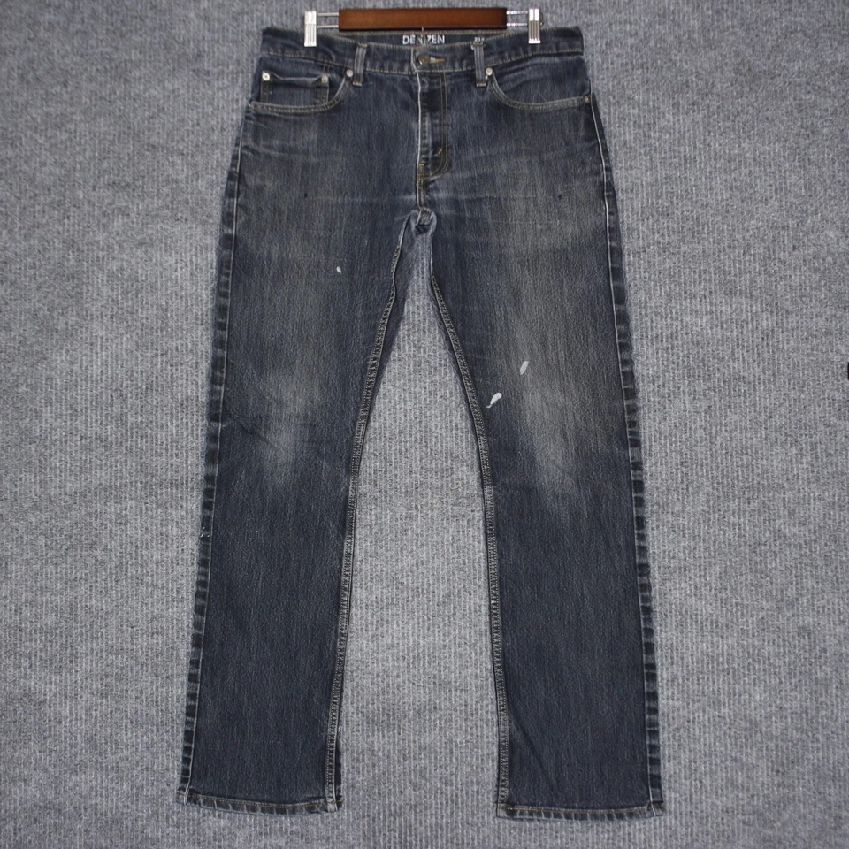 Levis Denizen 218 Straight Fit Dark Wash Denim Jeans Mens 32x34 - Image 1 of 4