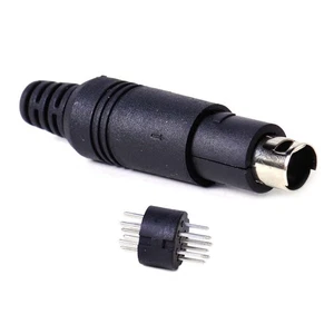9 polig Verbinder Din Male Stecker Adapter Knickschutz passt für Promedia GMX ye - Afbeelding 1 van 5