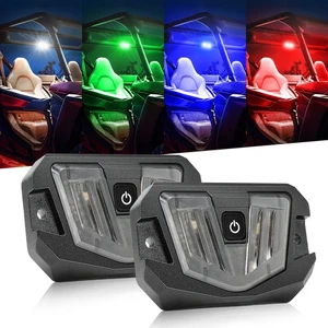 For 2017+ Can-am Maverick X3 MAX Interior Roll Bar Mount LED Dome Light RGBW X 2 - Picture 1 of 12