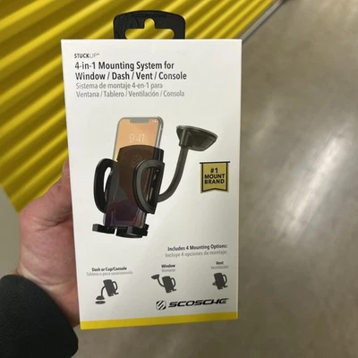 Scosche IHW10-SP1 4-in-1 Car Phone Holder Windshield, 1 Pack, Black  - Image 1 of 4