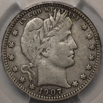 1907-S Barber Quarter PCGS & CAC VF-25 - Better Date! - Image 1 of 4