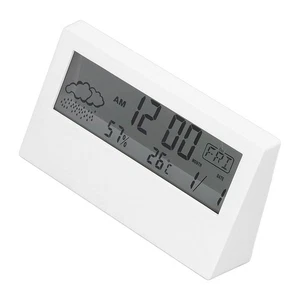 (White)LCD Alarm Clock Transparent Large Screen Display Battery Powered Digital - Picture 1 of 12