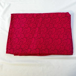 Vtg VIP Cranston Print Works Fabric USA Ditsy Pink Black Bright 3.3 yds 43” W - Picture 1 of 4