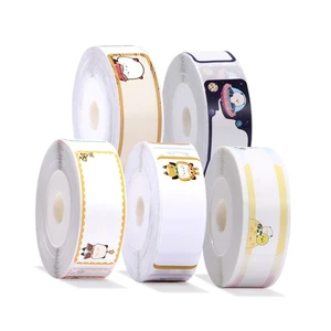 (5 Rolls (Type 2))5 Rolls Label Paper Thermal Printing Paper Name Price TDW - Afbeelding 1 van 5