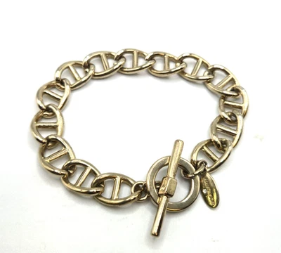 Brazalete de eslabones de anclaje tono dorado Ann Taylor cierre de palanca Foto 1 de 3