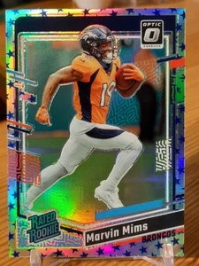 Marvin Mims 2023 Panini Donruss Optic Rated Rookie Star Emoji Prizm #23 Broncos - Bild 1 von 2