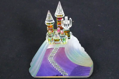 Stunning Crystal World Castle In the Clouds #CR446 Bright Vivid Rainbow Colors - Image 1 of 4
