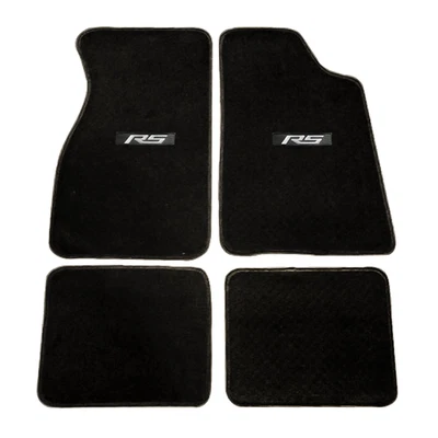 Alfombrillas negras de nailon antideslizantes delanteras traseras para Ford Mustang 79-93 con RS Foto 1 de 3