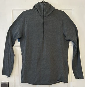 Patagonia Men's Large Gray Thermal Weight Capilene Baselayer Zip Neck/Hooded - Picture 1 of 11