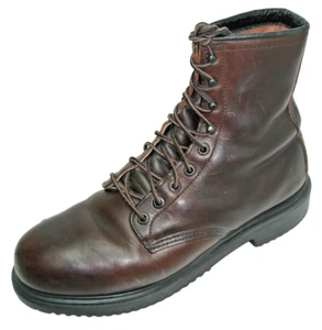 Sz 9 D RED WING Men's Work Boots Brown Leather MADE IN THE USA! STEEL TOE, EH - Picture 1 of 18