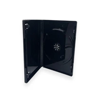 50 x 1 Fach DVD Hüllen für 1 CD / DVD / Blu-Ray Hülle 14 mm Schwarz - Afbeelding 1 van 3
