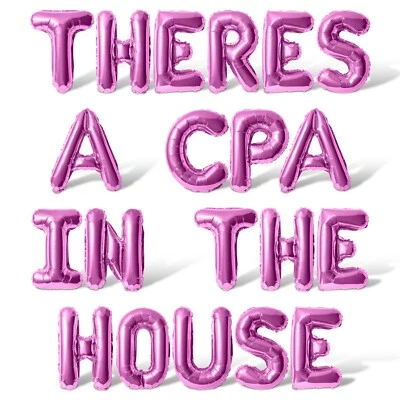 THERES A CPA IN THE HOUSE 信气球横幅-毕业日派对装饰 — 第 1/4 张图片