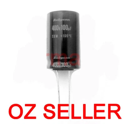 Capacitor 100uf 400V 105°C 18X30mm for APPLE LCD Monitor Screen Repair Rubycon - image 1 of 3