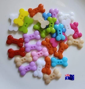 20pcs 18x10cm Mix Colour Dog Bone 2 Hole Buttons - Picture 1 of 1