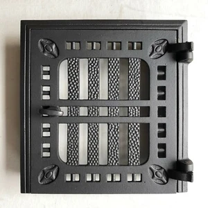 Puerta de horno antigua compartimento de retención de calor estufa de azulejos Bauhaus Art Deco fundición puerta de azulejos - Imagen 1 de 6