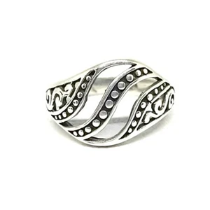 Men Ring Statement Bold Sculpted Batik Java Dot Traditional Handmade Jewelry - Picture 1 of 5