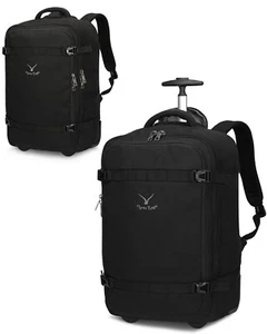 Hynes Eagle 42L Travel Rolling Backpack Cabin Approved Carry On Luggage 2023 New - Picture 1 of 10